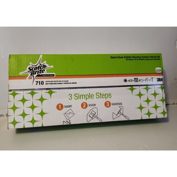 3M Scotch-Brite Pro Quick Clean Griddle System Starter Kit Kitchen Scour Easy - Picture 1 of 4